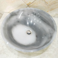 Round Shape White Onyx Stone Sink for Bathroom Sink